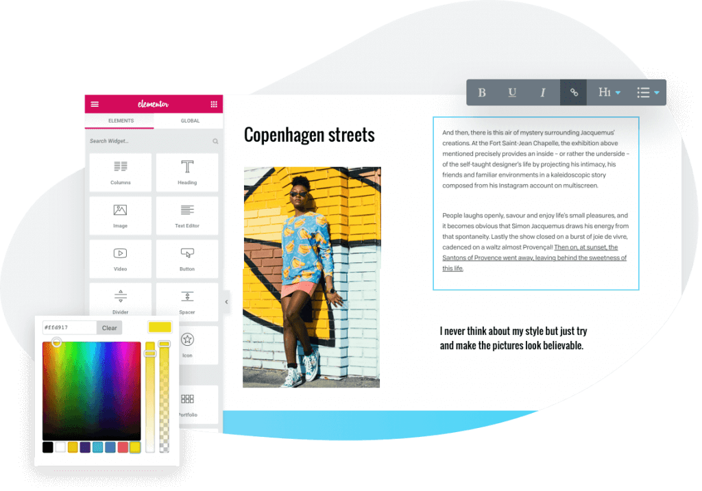 Elementor Live Editor