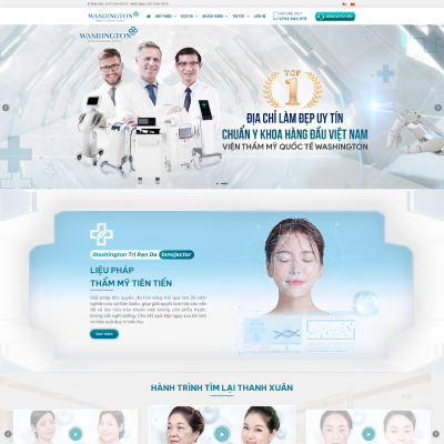 Mau Web Dich Vu Tham My Vien Uy Tin Giao Dien Dep Toi Uu Chuyen Doi