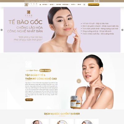 Mau Web Dich Vu Tham My Vien Uy Tin Giao Dien Hien Dai Toi Uu Chuyen Doi